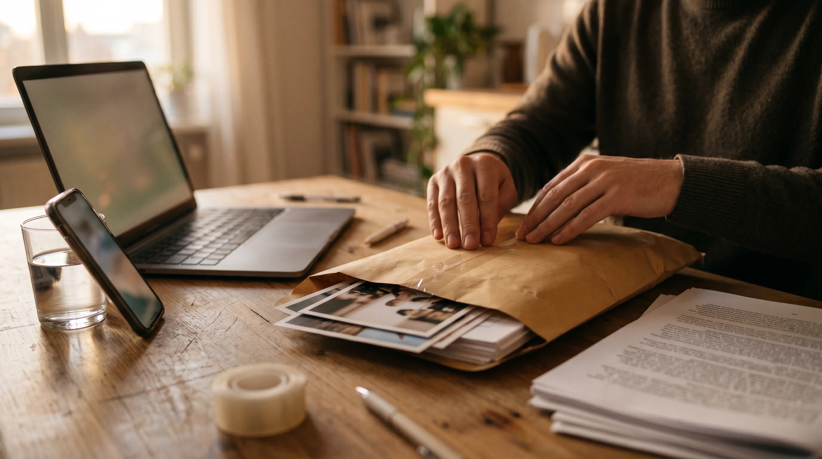 The send moment: evidence being served on the landlord — sealed, labelled, and with proof of delivery — because evidence unserved is evidence unheard
