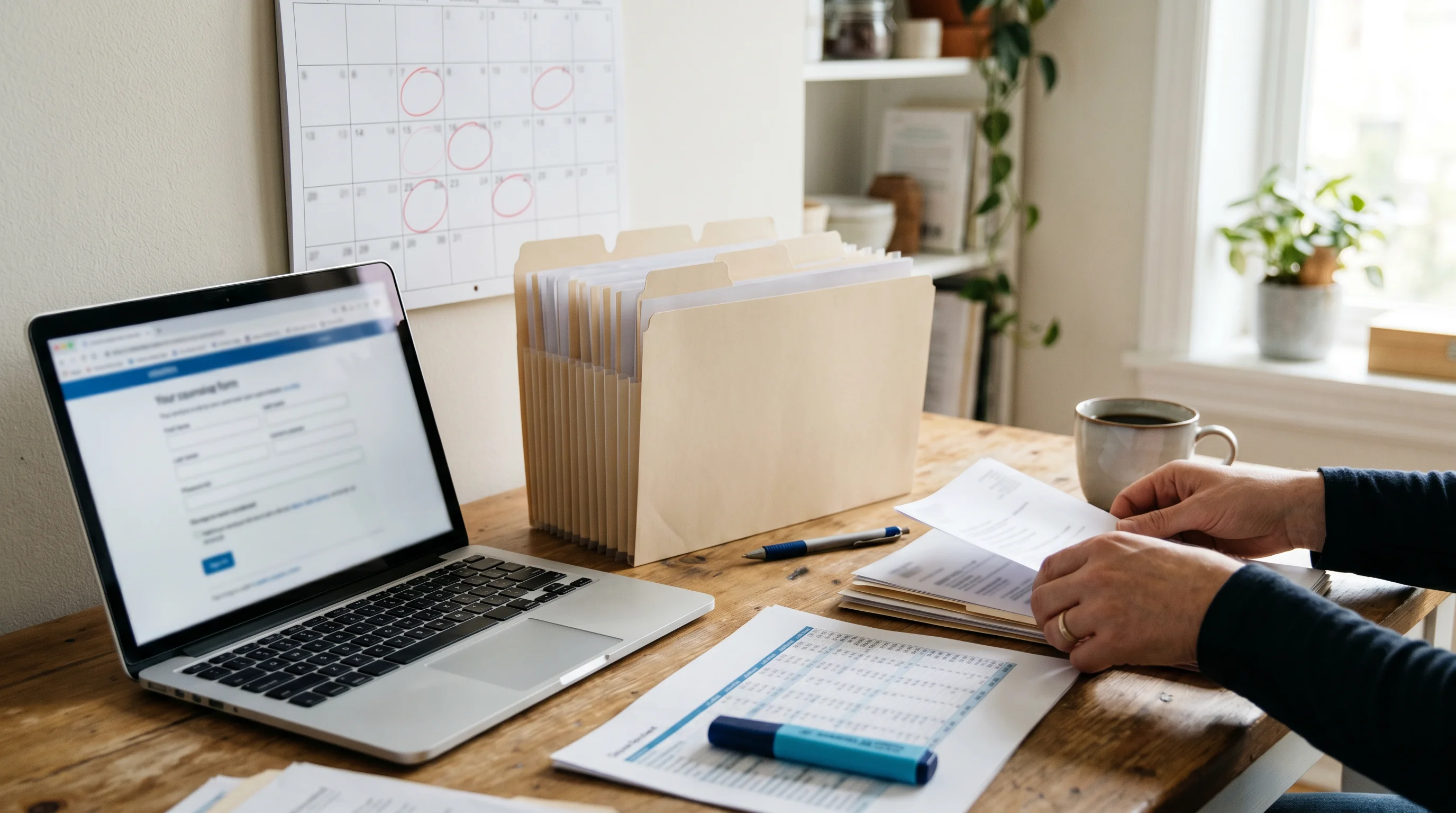 The preparation months made visible: the queue is preparation time, not dead time — evidence organized, dates diarized, the file built before the hearing