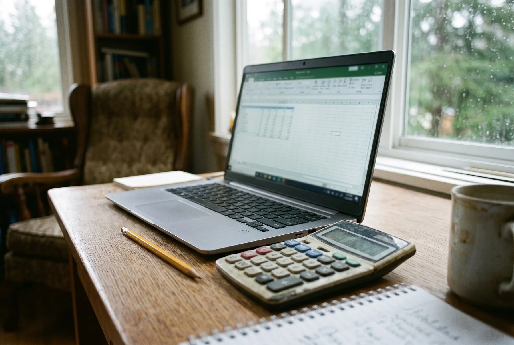Bank statements and an owner ledger laid out for a monthly trust reconciliation